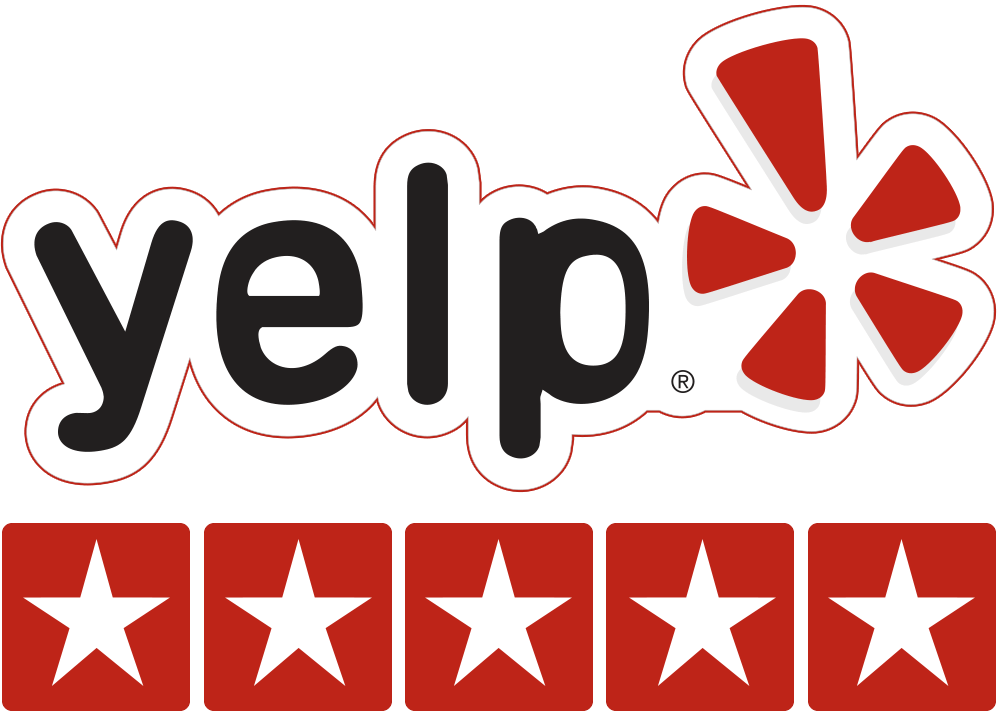 A white Yelp logo.